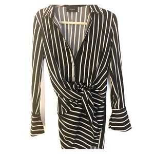 Pinstripe Shirt Dress